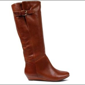 Steve Madden Intyce Cognac Leather Boots